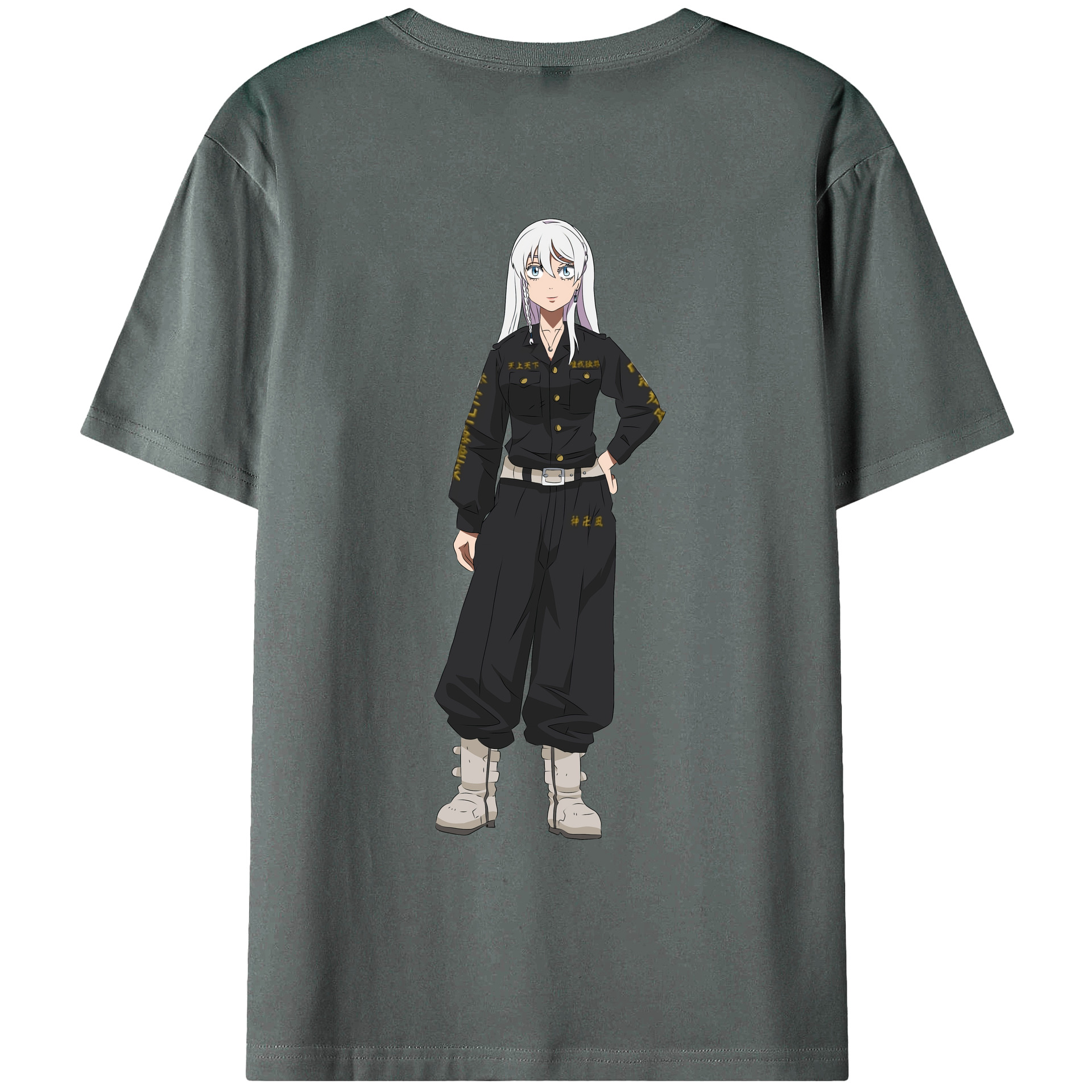 （画像用） 東京リベンジャーズ Tokyo Revengers 綿100％ メンズ半袖Tシャツ（バックプリント） 通気性